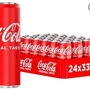 Coca-Cola Classic - prickelndes Erfrischungsgetränk mit unverwechselbarem Coke-Geschmack - koffeinhaltiger Softdrink in Einweg Dosen (24 x 330 ml)