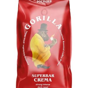 Joerges Gorilla Super Bar Crema Kaffeebohnen 1 kg Vollmundiger Geschmack, intensives Aroma in jeder Tasse